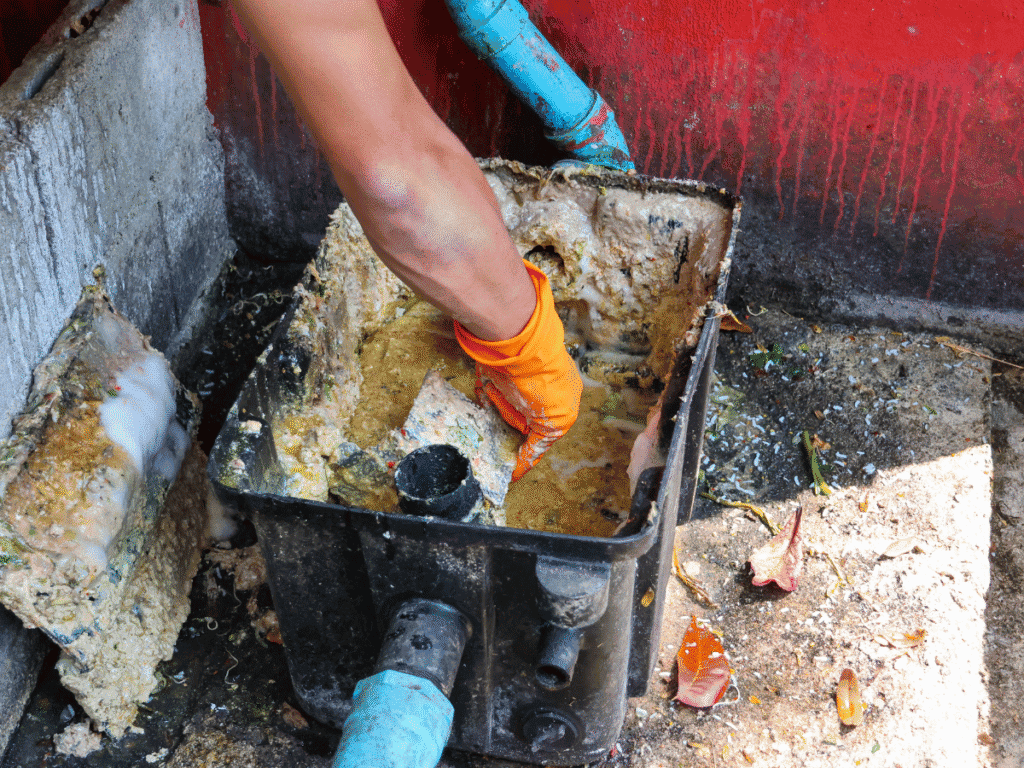 Judd Septic Tank Cleaning safely removes grease and waste from a trap, keeping systems clean and working properly.